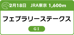 2月18日　JRA東京 1,600m フェブラリーステークス GⅠ