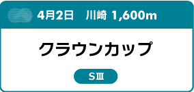 4月2日　川崎 1,600m クラウンカップ SⅢ