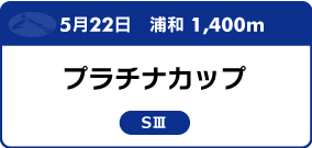 5月22日　浦和 1,400m プラチナカップ SⅢ