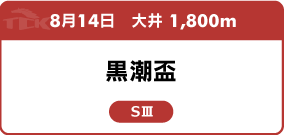 8月14日　大井 1,800m 黒潮盃 SⅢ